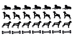 Rottweiler Dog  Vinyl Stickers ( Multiple colours to choose from )