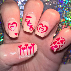 36  Nail Stencils style 135 valentines