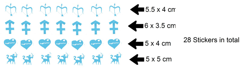 Sagittarius Vinyl Stickers ( Multiple colours to choose from )