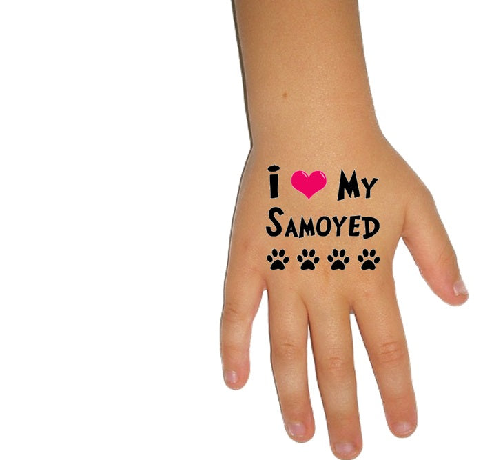 Samoyed Dog  Temporary Tattoos