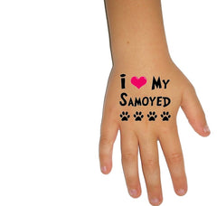 Samoyed Dog  Temporary Tattoos