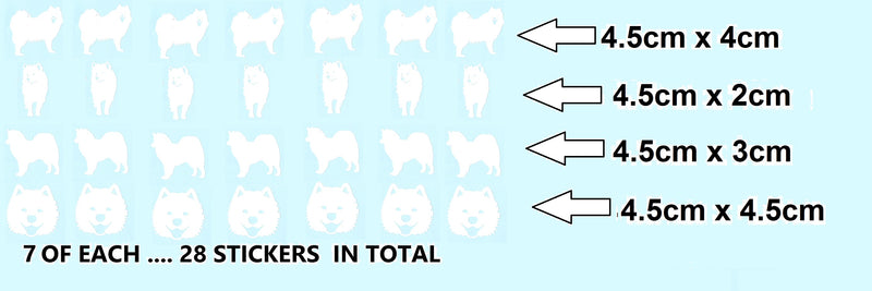 Samoyed Dog Vinyl Stickers ( Multiple colours to choose from )