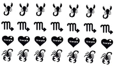 Scorpio Vinyl Stickers ( Multiple colours to choose from )