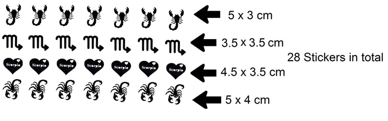 Scorpio Vinyl Stickers ( Multiple colours to choose from )