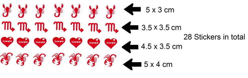 Scorpio Vinyl Stickers ( Multiple colours to choose from )