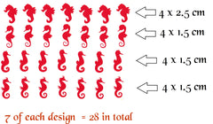 Seahorse Vinyl Stickers ( Multiple colours to choose from )