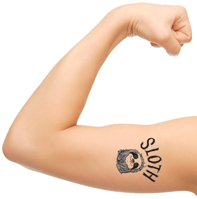 Sloth  Temporary Tattoos c1