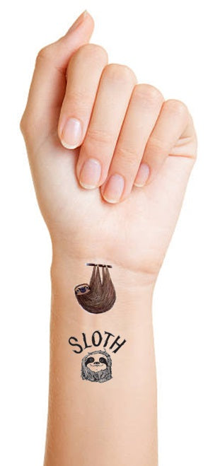 Sloth Temporary Tattoos c2
