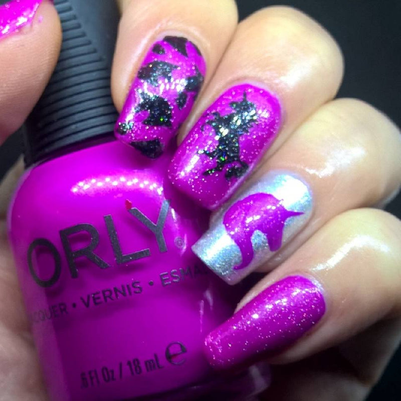 36 Nail Stencils style 136 unicorn