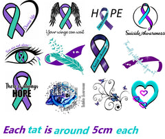 Suicide Awareness Temporary Tattoos