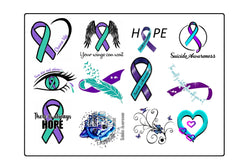 ALS ( Amyotrophic Lateral Sclerosis )  Awareness Temporary Tattoos