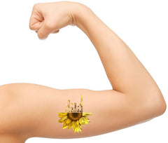 Sunflower Flower Temporary Tattoos