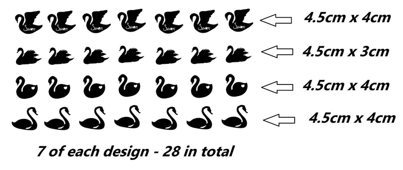 Swan Vinyl Stickers ( Multiple colours to choose from )