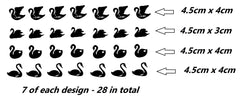 Swan Vinyl Stickers ( Multiple colours to choose from )