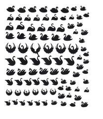 Swan Nail Stickers