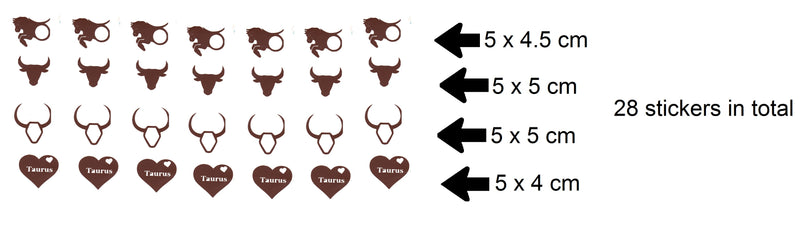 Taurus Vinyl Stickers ( Multiple colours to choose from )