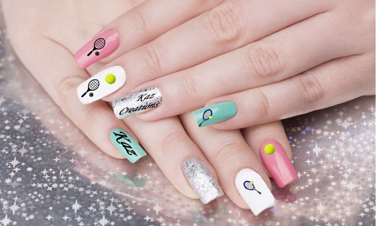 Tennis Nail Art Decals C1