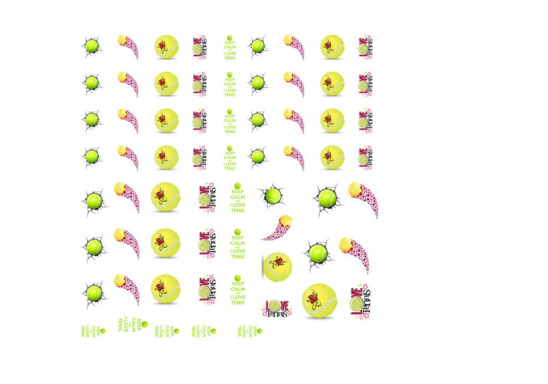 Tennis Nail Art Decals C2