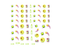 Tennis Nail Art Decals C2