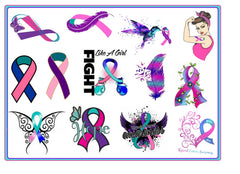 ALS ( Amyotrophic Lateral Sclerosis )  Awareness Temporary Tattoos