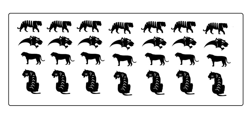 Tiger Vinyl Stickers ( Multiple colours to choose from )