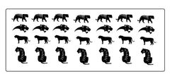 Tiger Vinyl Stickers ( Multiple colours to choose from )