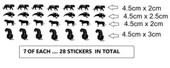 Tiger Vinyl Stickers ( Multiple colours to choose from )