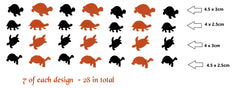Turtle Tortoise  Vinyl Stickers ( Multiple colours to choose from )