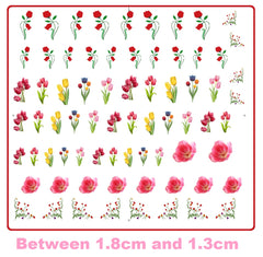 Tulip Flower Nail Art Decals