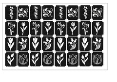 Tulip Flower Tattoo Body Art  Stencils c2
