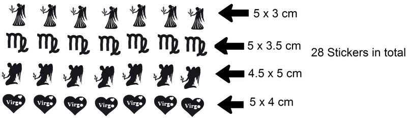 Virgo Vinyl Stickers ( Multiple colours to choose from )