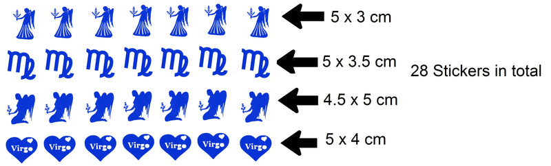 Virgo Vinyl Stickers ( Multiple colours to choose from )
