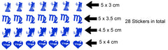 Virgo Vinyl Stickers ( Multiple colours to choose from )