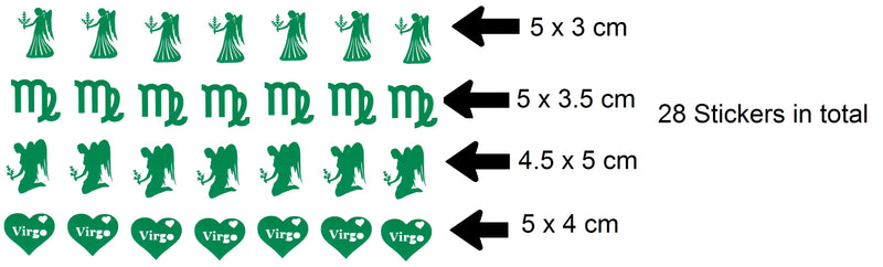 Virgo Vinyl Stickers ( Multiple colours to choose from )