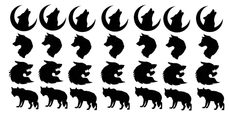 Wolf Vinyl Stickers ( Multiple colours to choose from )