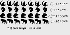 Wolf Vinyl Stickers ( Multiple colours to choose from )