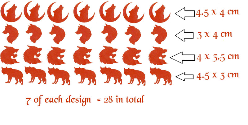 Wolf Vinyl Stickers ( Multiple colours to choose from )