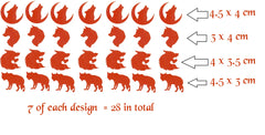 Wolf Vinyl Stickers ( Multiple colours to choose from )