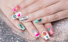 Ying and Yang Nail Art